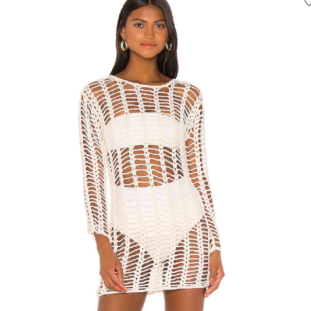 superdown Miranda Crochet Mini Dress